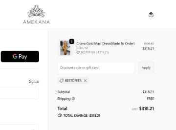 Amekana: 50% OFF All Your Choices + Free Shipping