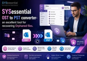 SYSessential OST to PST converter- an excellent tool for recovering Orphaned files