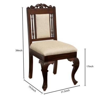 Elegant Teak Wood 4 Seater Dining Set with Walnut Finish