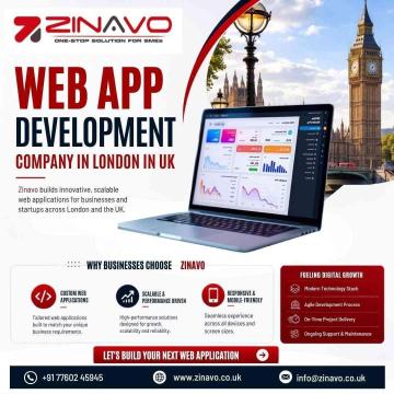 Web App Development Company in London, UK | Zinavo