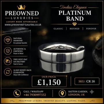 Buy Pre-Owned Platinum Diamond Band Online Best Value UK