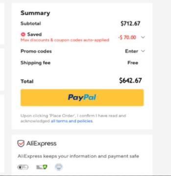AliExpress Big! $70 OFF When You Spend $59 - $699