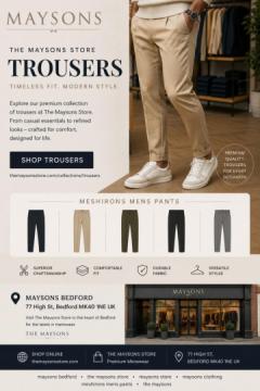 Men's Premium Trousers UK | The Maysons Store