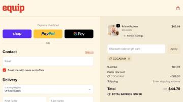 30% OFF All Items at Equip Foods