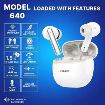 Kyptec LifeStyle® 640 Budget ENC Earbuds with 13mm Drivers for Calls, Music & Everyday Mobility