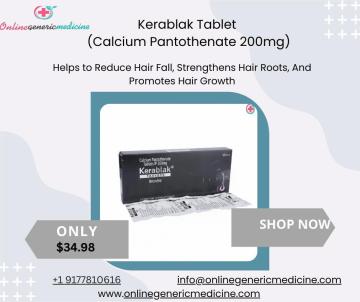 Buy Kerablak Tablet (Calcium Pantothenate 200mg) | only at Online Generic Medicine.