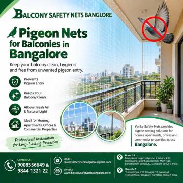 Pigeon Nets for Balconies in Bangalore | Venky Safety Nets