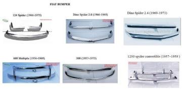 Bumper Parts for Classic Fiat () by stainless steel new