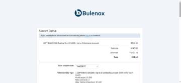 Bulenox Special: 93% OFF All Accounts Plans