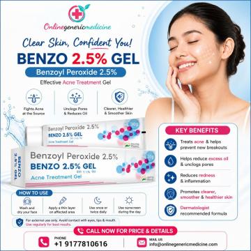 Benzo Gel (Benzoyl Peroxide) | Best Acne Medication & Topical Acne Medicine
