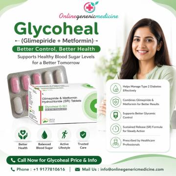 Buy Glycoheal (Glimepiride + Metformin) at OnlineGenericMedicine