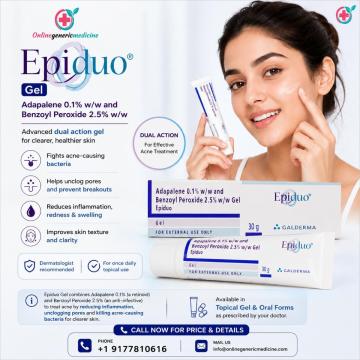 Epiduo Gel (Adapalene & Benzoyl Peroxide) | Dual Action Acne Gel & Acne Medication