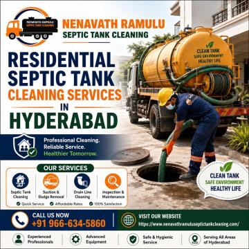 Residential Septic Tank Cleaning Services in Hyderabad