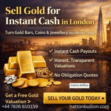Sell Gold in London Today - Instant Cash, Top Market Rates