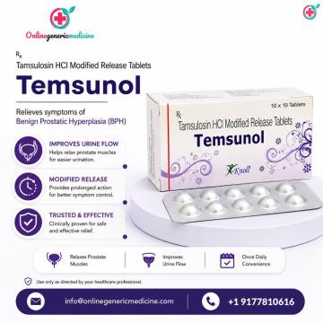 Temsunol Tablet (Tamsulosin) for Enlarged Prostate Treatment by OnlineGenericMedicine