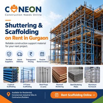 Scaffolding Rental for Contractors in Gurgaon | Coneon
