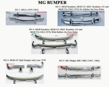 Bumper Parts for Classic MGB GT Split / MG Midget / MG A / MG B ()