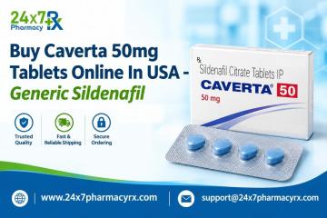 Buy Caverta 50mg Tablets Online In USA - Generic Sildenafil