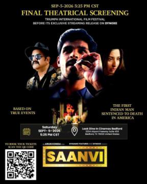 ONE LAST SCREENING. ONE FINAL CHANCE TO EXPERIENCE SAANVI ON THE BIG SCREEN.