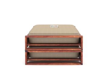 Aper Wooden Sofa Cum Bed in Teak Finish | Urbanwood