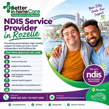 Top Leading NDIS Service Provider in Rozelle, | Betterinhomecare
