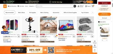 $100 OFF + Extra 30% OFF Sitewide on Temu