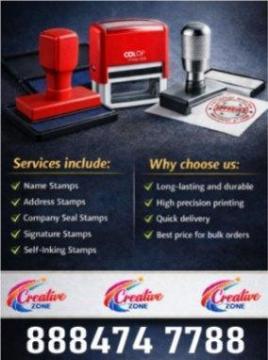 Creative Zone | Rubber Stamp Rs. 300/- | Fast delivery | Long-lasting and durable