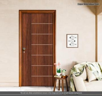 Brass Strips Door Design for Entrance and Internal Doors