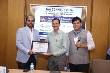 Dr Durga Shankar Dhillan awarded for Best hip replacement in kota