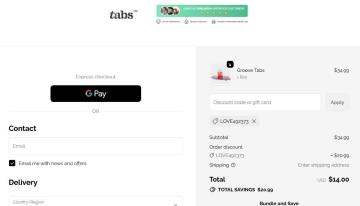 60% OFF Your Tabs.co Order