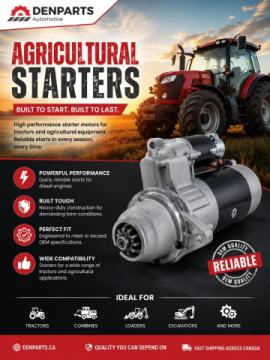 Starter Motor for Agricultural Tractor