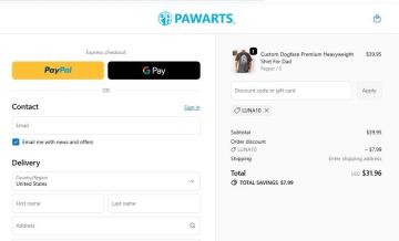 20% OFF Sitewide On Pawarts