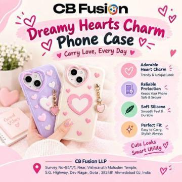 How Does CB Fusion’s Dreamy Hearts Charm Phone Case Add Style?