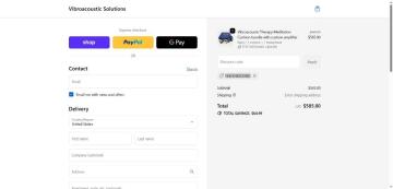 15% OFF Your Entire Vibroacoustic Equipment Order