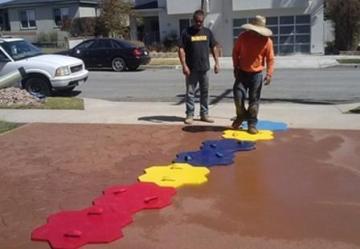 Colored Concrete Walkways Near Santa Ana