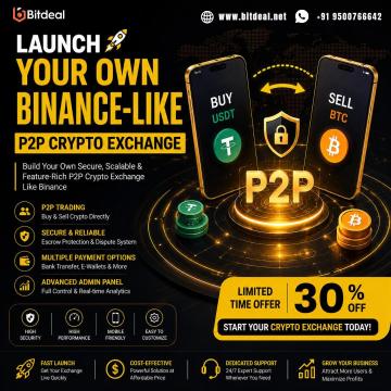 Launch Your Own Binance-Like P2P Crypto Exchange – 30% OFF (Limited Slots Closing Fast)