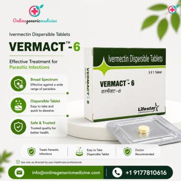 Vermact Tablets (Ivermectin) | Antiparasitic Medicine for Infections