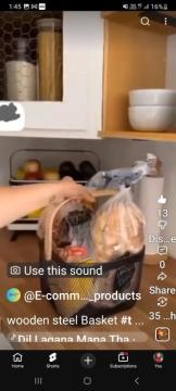 wooden steel Basket #trending #bhfyp #gadgets #explore #shorts #ytshorts #youtube #short #shortvideo