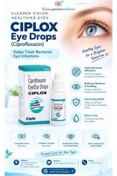 Ciplox Eye Drops (Ciprofloxacin) | Online Generic Medicine
