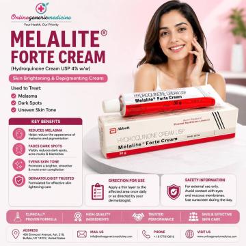 Melalite Forte Cream 4% 30gm (Hydroquinone)| Online Generic medicine