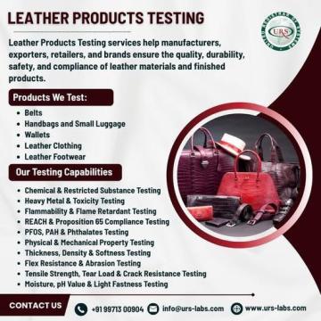 Leather Products Testing Lab in Noida