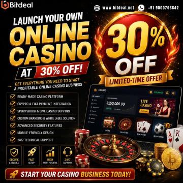 Want to launch your own online casino at 30% OFF? Here's your full checklist