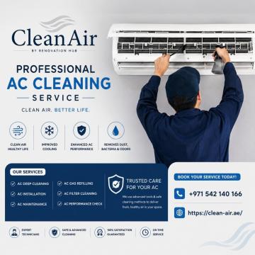 Comprehensive AC Cleaning Services in Dubai | Clean Air UAE