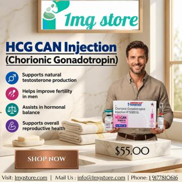 Shop HCG CAN Injection (Chorionic Gonadotropin) | 1mgstore