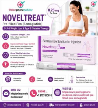 Noveltreat Pre-filled Pen (Semaglutide) | Semaglutide Injection Pen | Online Generic Medicine