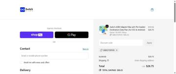 Up To 75% OFF Entire Order on Switch eSIM