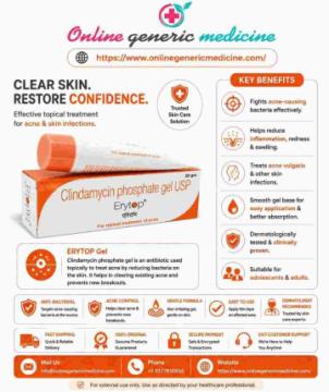 Erytop Gel | Clindamycin Phosphate Information | Online Generic Medicine