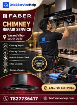 Reliable Ventilation Support with Faber Chimney Repair Service in Vasant Vihar South Delhi
