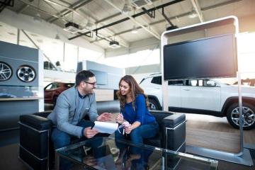 What types of digital signage work best in automotive showrooms?