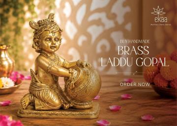 Buy Handmade Brass Laddu Gopal - Order Now!